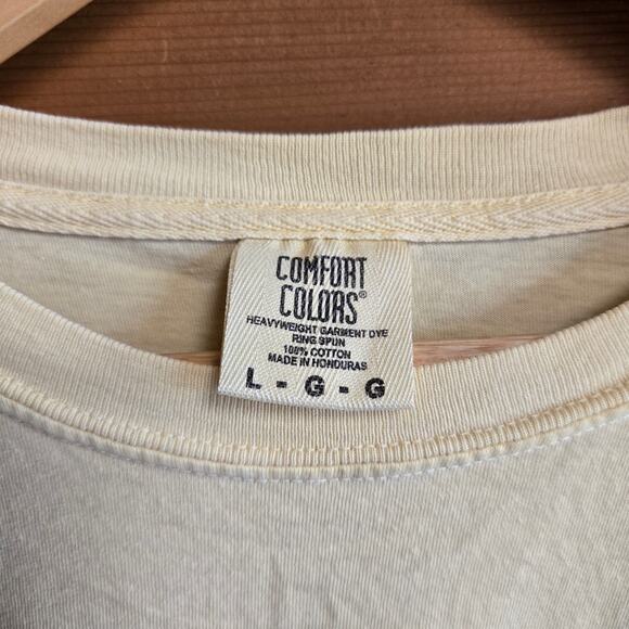 Old Row Spicy Shot Yellow Comfort Colors Frat Shirt Large Unisex Party Tshirt - Picture 4 of 5